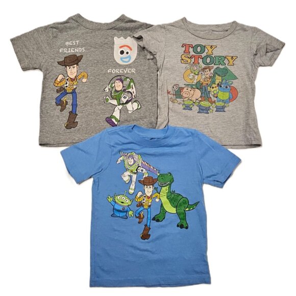 Disney Toy Story Tee Lot (3) • Size 3T • Buzz Woody Rex Forky - Picture 1 of 6